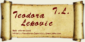 Teodora Lepović vizit kartica